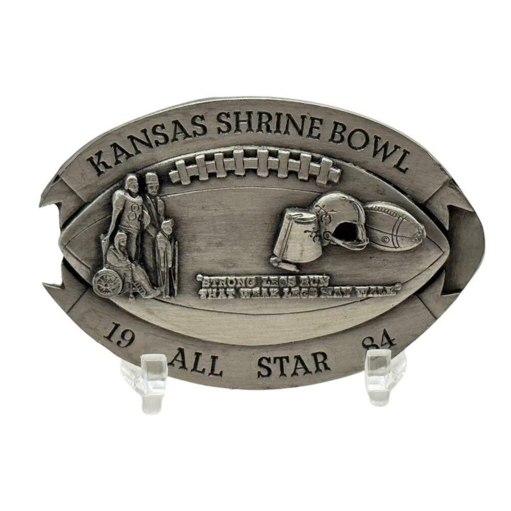 S&S Buckle Company Kansas Shrine Bowl 1994 All Star Sports Commemorative Belt